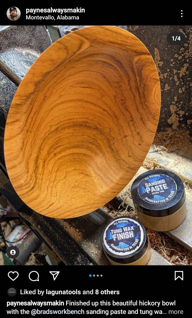 Premium Wood Turning Abrasive Sanding Paste & Tung Wax Finish Etsy