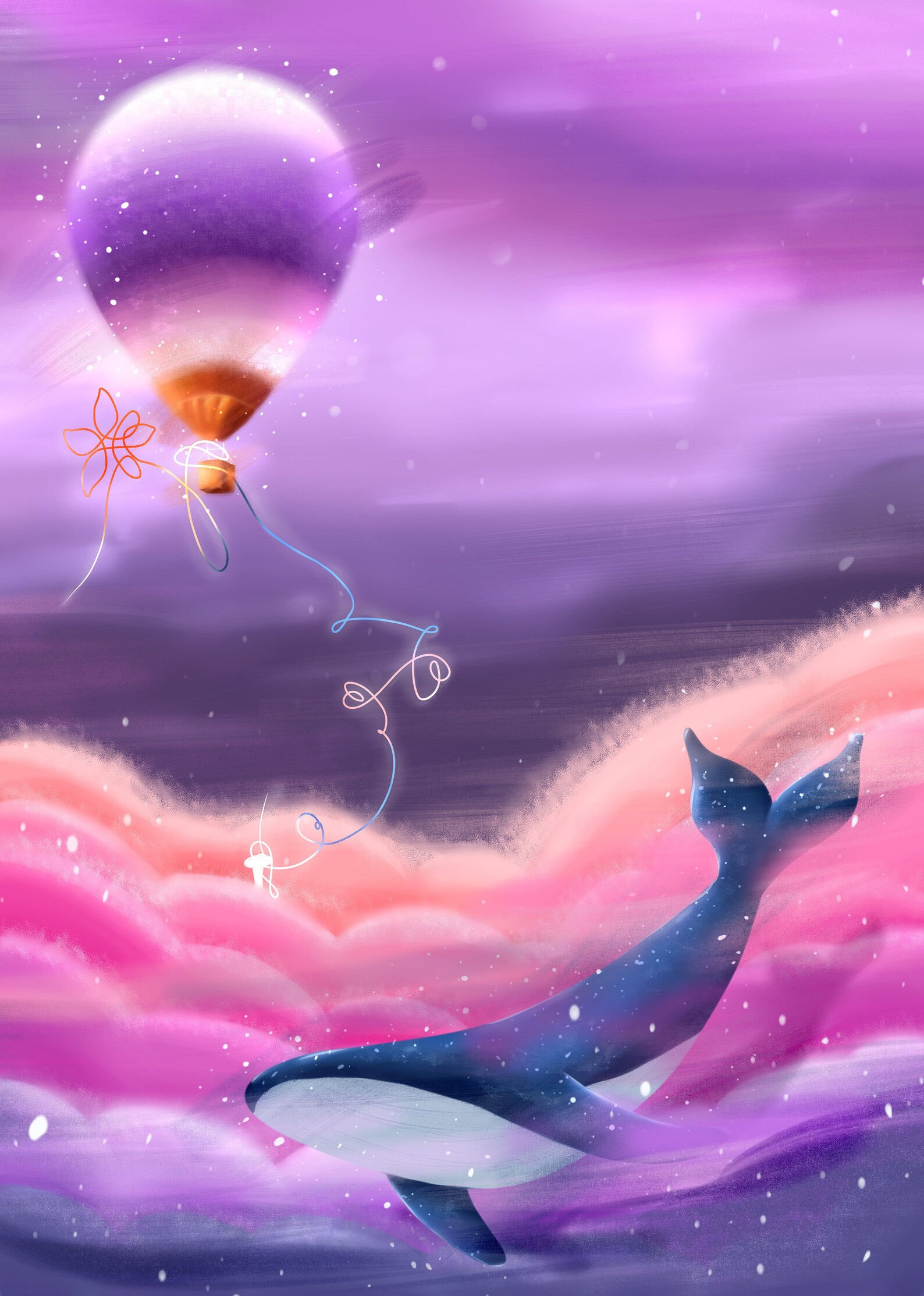 BTS inspired art lonely whale. Love yourself inspiration | Etsy