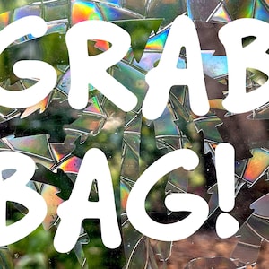 2 Grab Bag Regenbogen Vinyl Fensterbild Sonnenfänger 5,5 Zoll