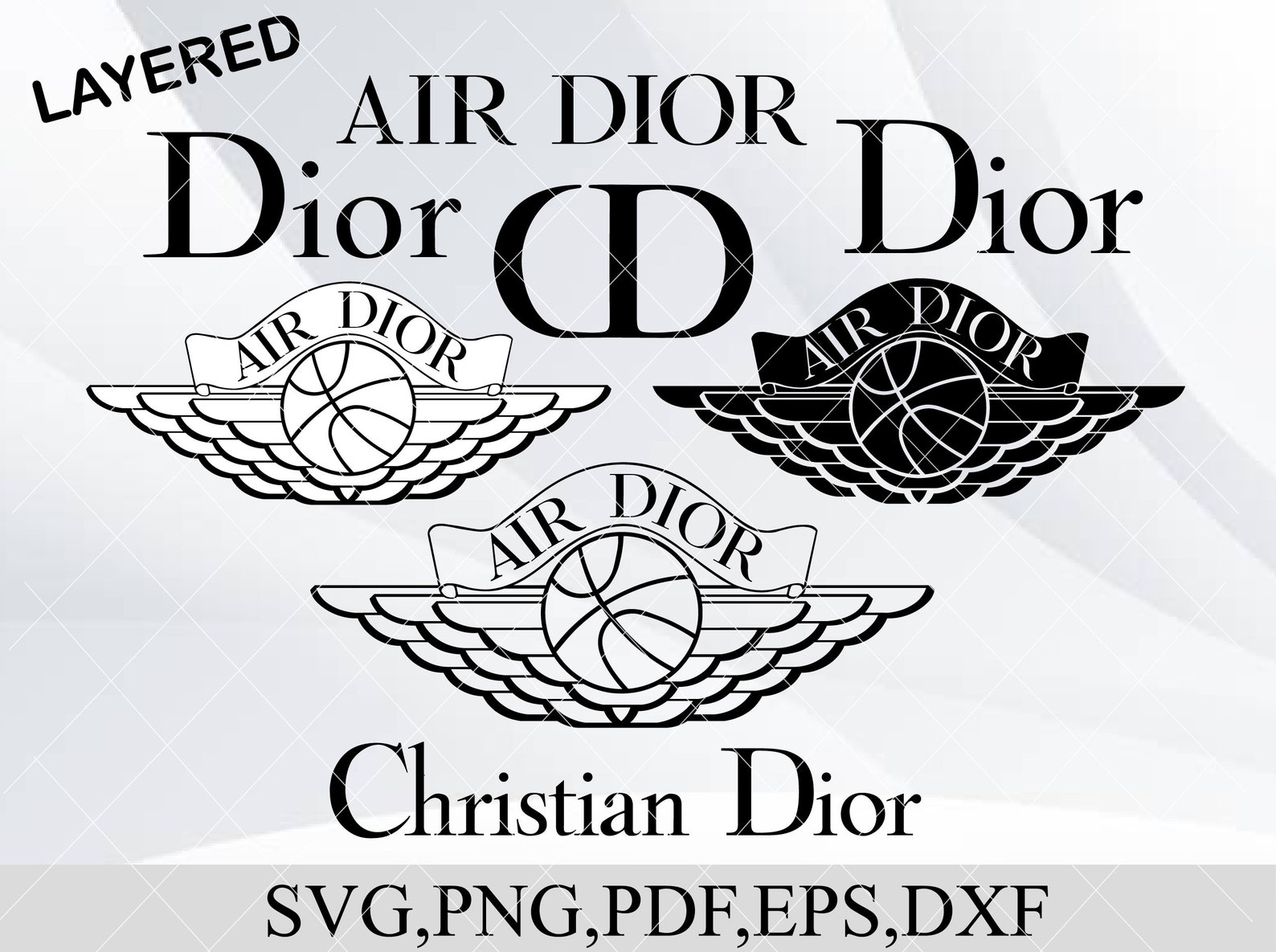 Air Dior Jordan Wings Basketball Logo Bundle Sport Marke Svg | Etsy