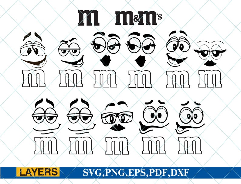 M and M M amp M Faces M 39 s Face Letter - Il 794xN.2727796645 7irp 