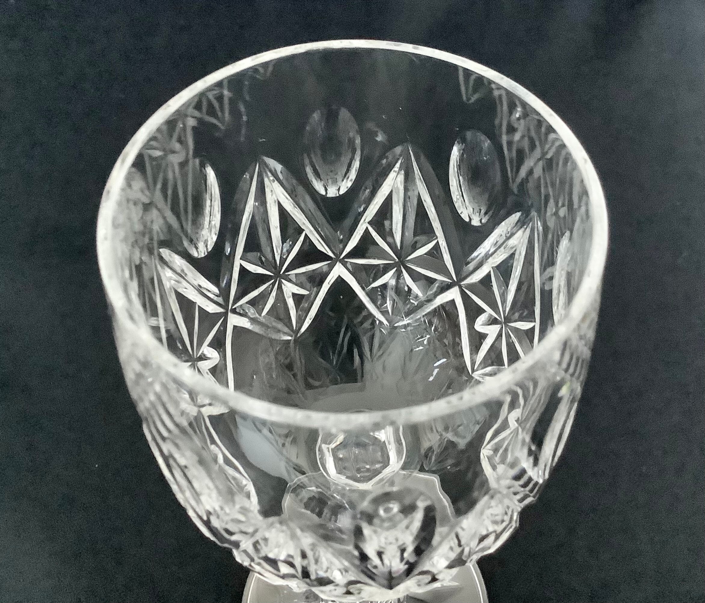 Vintage set of 8 Edinburgh crystal Orkney pattern wine Etsy