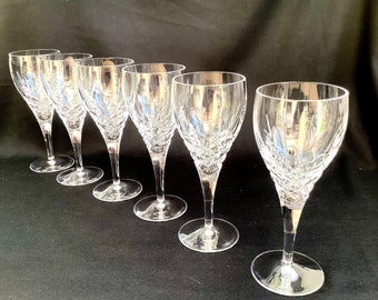 Fine Set of 6 Royal Doulton Dorchester Crystal Wine Glasses