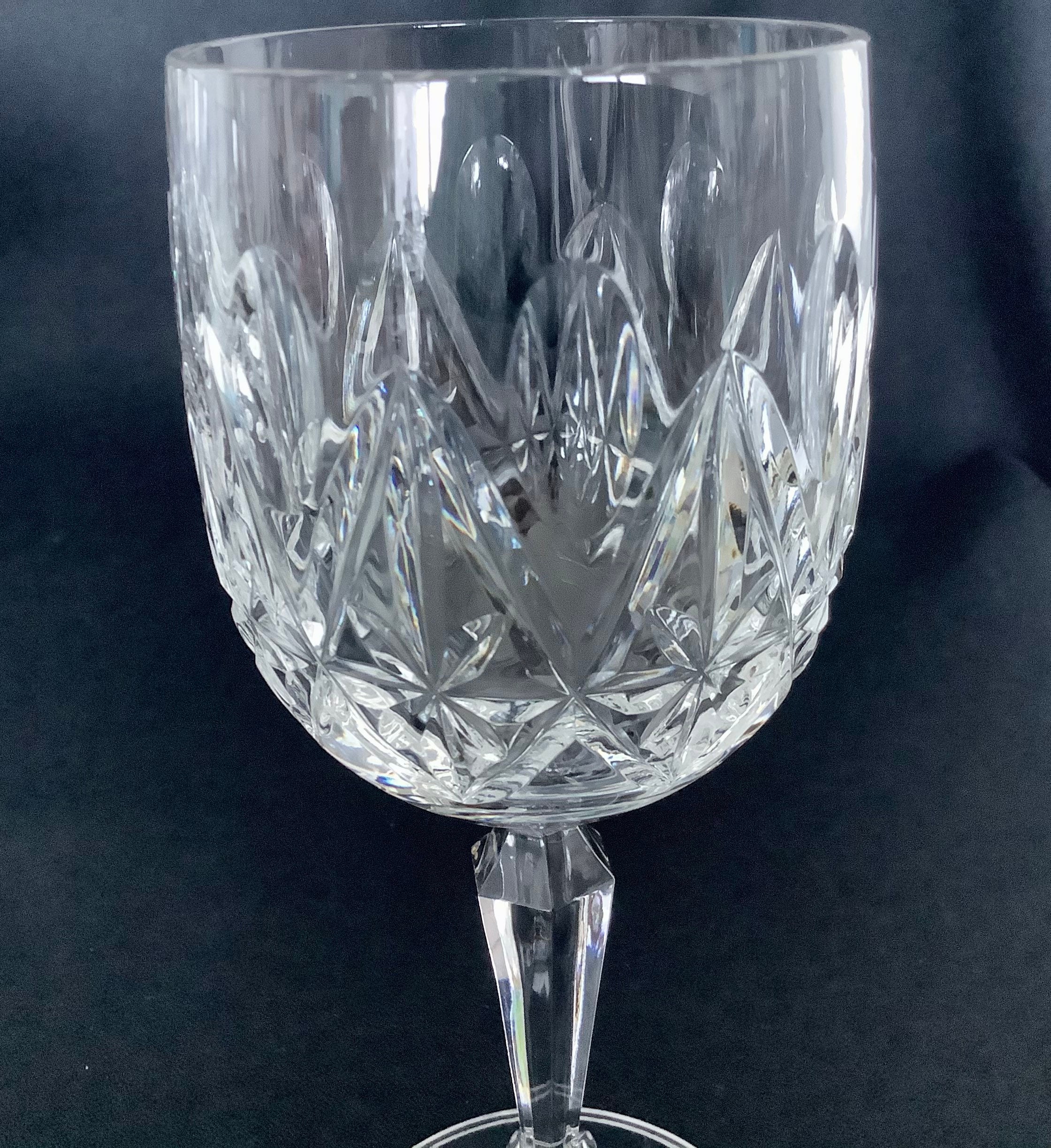 Vintage set of 8 Edinburgh crystal Orkney pattern wine Etsy