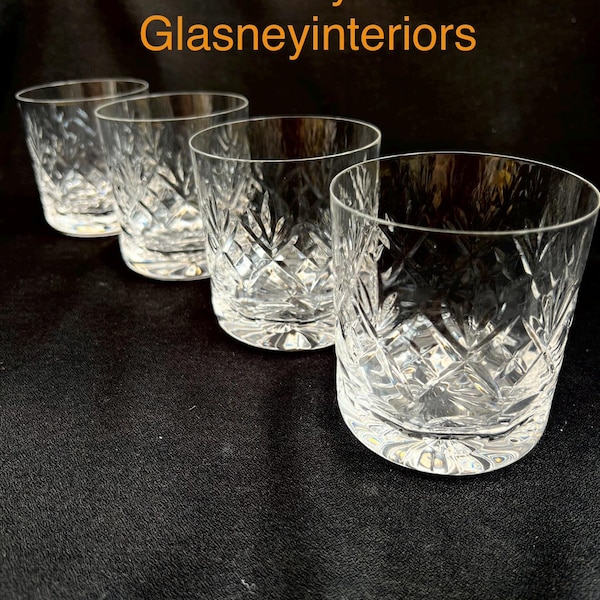 Set mit 4 georgianischen Royal Doulton Crystal-Bechern, 12 fl oz