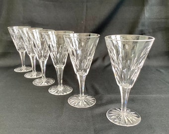 Vintage Webb Corbett 6 Crystal Wine Glasses
