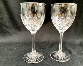 Pair Vintage Tweed Edinburgh Crystal  wine glasses