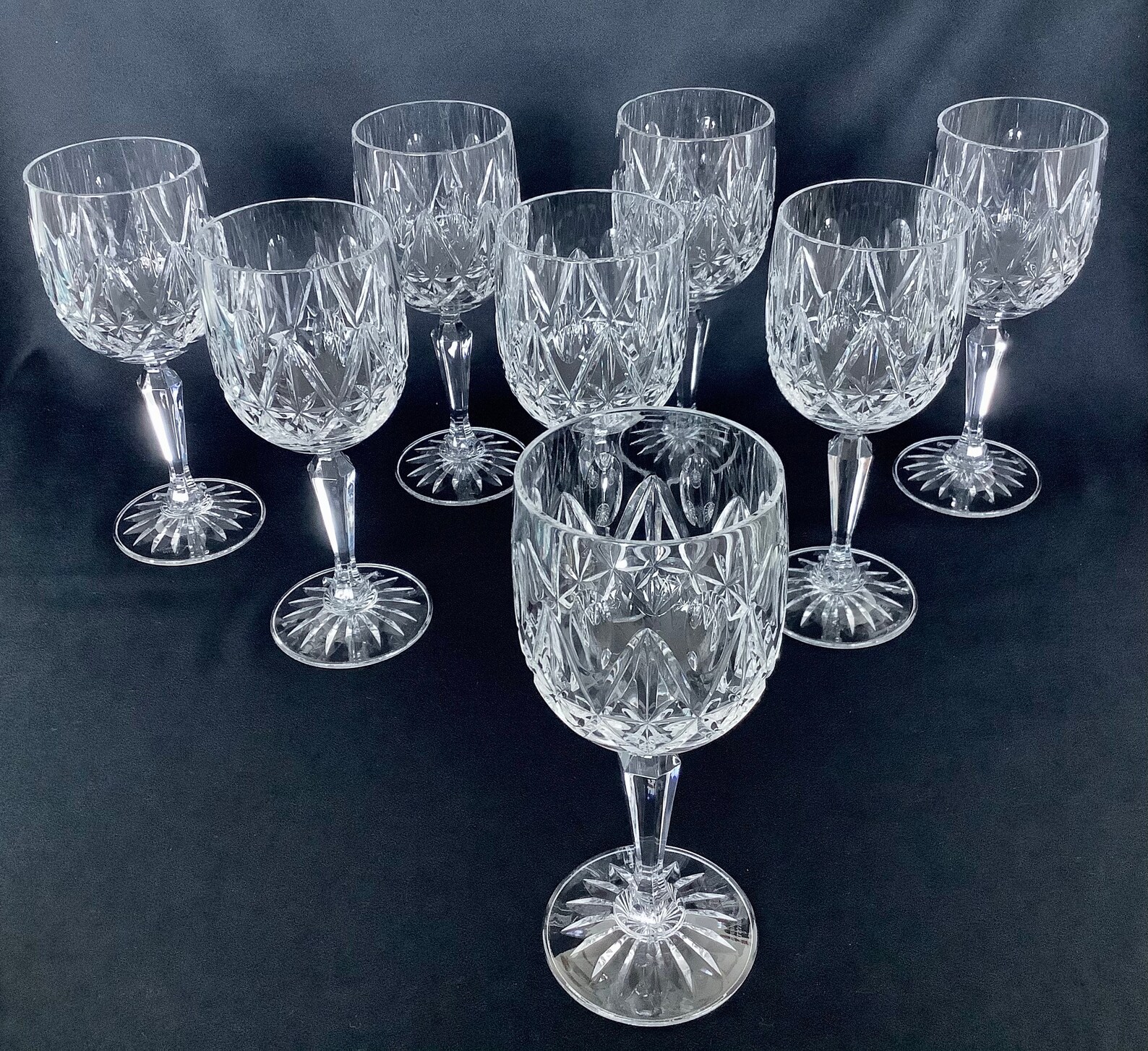 Vintage set of 8 Edinburgh crystal Orkney pattern wine Etsy