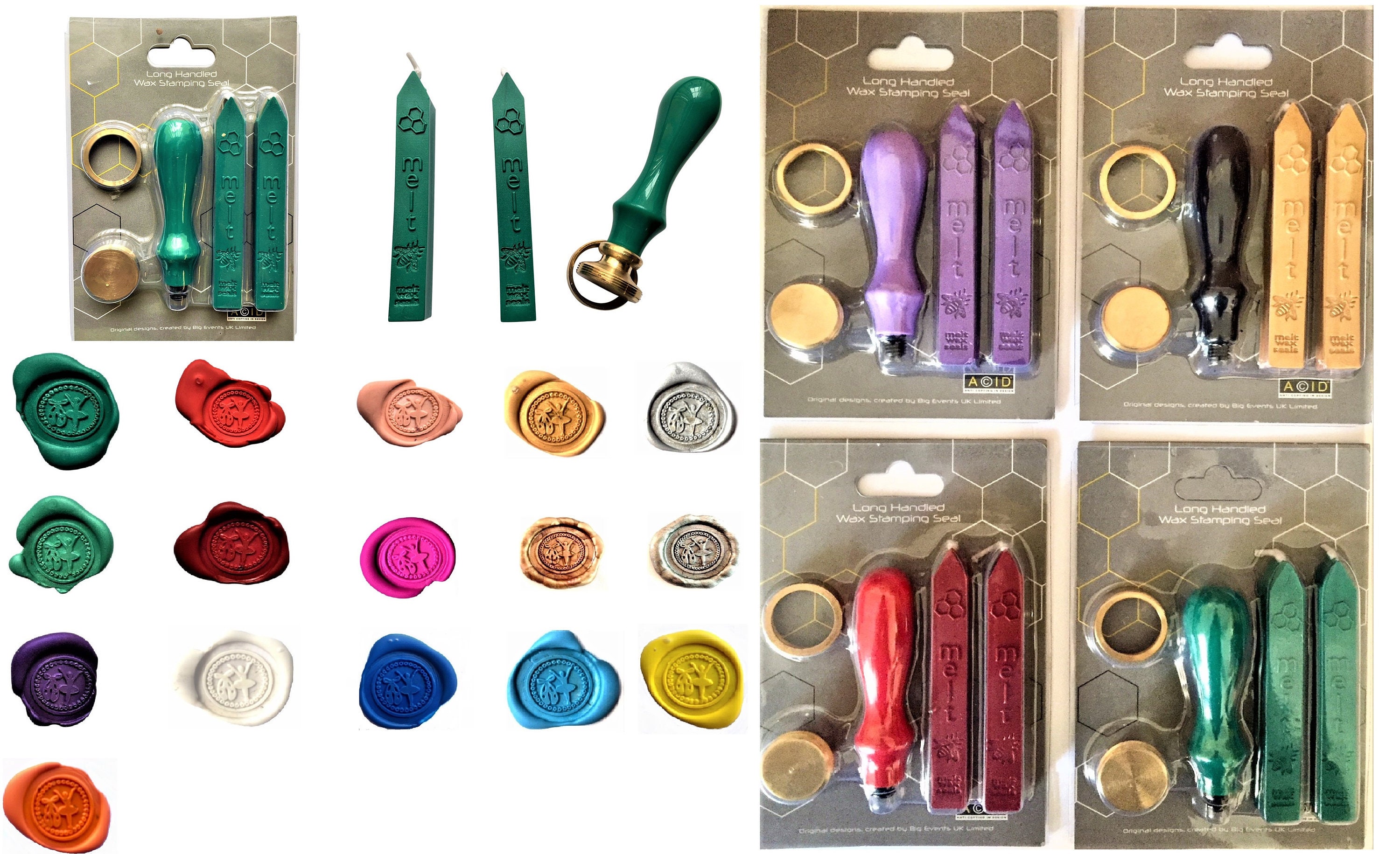 Wax Sealing Starter Kit Wax Stamp Sealing Handle & 2 sticks Etsy