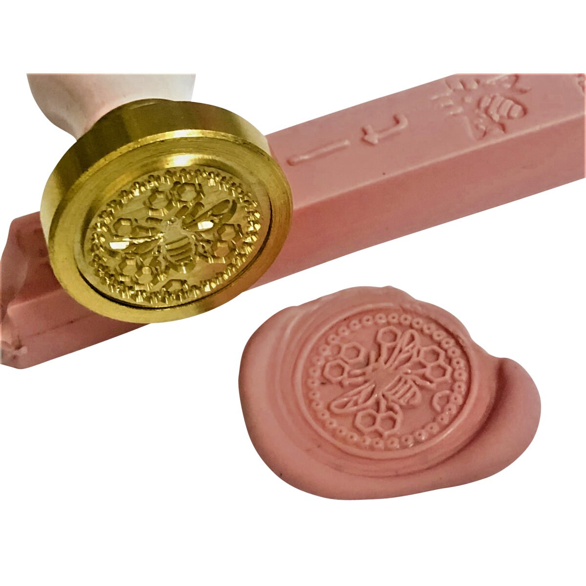 RoseFlower Wachsstempel Set Vintage - Mit Messingkopf & Zepterstempel Für Briefe & Einladungen