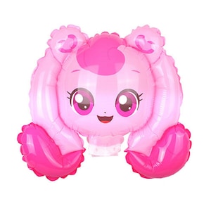 GRATIS) Palloncino a forma di cuore Teenieping + 5 palloncini in lattice rosa gratuiti / palloncino di plastica / perfetto per il compleanno delle bambine / 티니핑 하츄핑 풍선