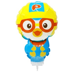 Palloncino stick Pororo / palloncino foil / perfetto per il compleanno / 뽀로로 풍선