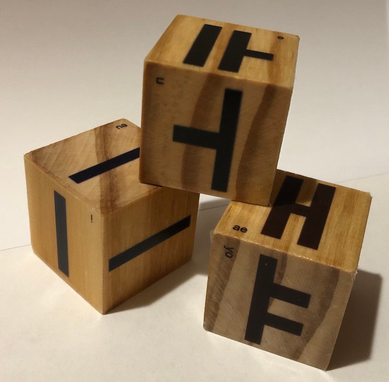 Hangul blocks DIY kit /wood block & printed clear labels Etsy