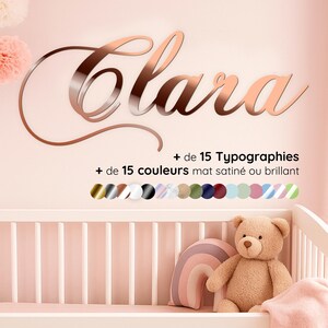 Gepersonaliseerde sticker, naamsticker, wanddecoratie, wit, zwart, zilver, goud, koperroze, deur, gepersonaliseerde lijm, 6 tot 33 cm