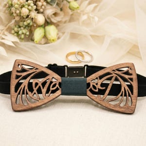 HZQIFEI Set Di Papillon In Legno, Papillon In Legno, Con Tessuto Quadrato E Spilla In Legno Per Regalo Ricevimento Matrimonio C10 Taglia Unica 105991036