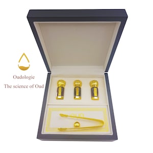 Luxury Oud Collection - Experience box - Oud Seufi Assam - Oud Prachin & Rose - Oud Bormi - 24 Grams Hindi Seeufi Agarwood Chips
