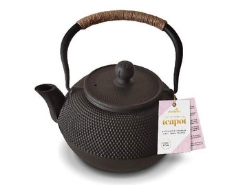 Japanese Hobnail Design Tetsubin Kettle Cast Iron Teapot 1200ml With Enamel Coating