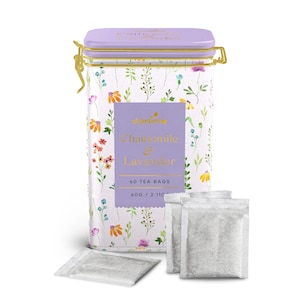Lata de té de manzanilla y lavanda silvestre - 60 bolsitas