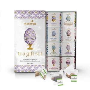 Patterned Egg 16 Box Tea Gift Set - 16 Teabags Assortment