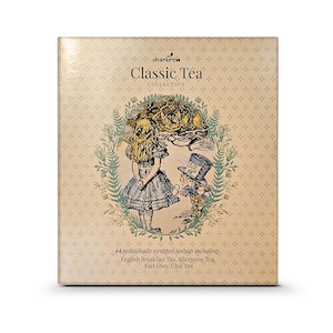 Alice in Wonderland Tea Book Gift Set - 64 Individually Wrapped Teabags in Envelopes