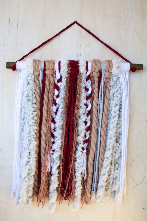Hanging yarn tapestry sale