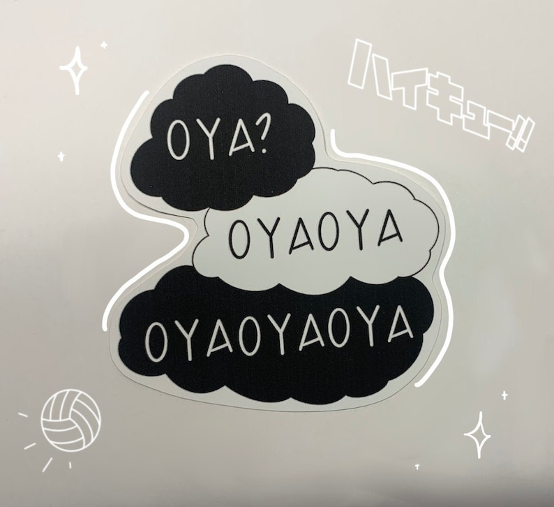 Oya Oya sticker Glossy and Matte Vinyl  | Anime Inspired Sticker 