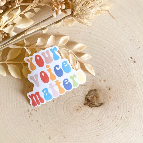 Retro Your Voice Matters Speech Pathology Sticker Waterproof Etsy