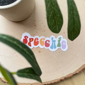 Retro Speechie Speech Pathologie Sticker Waterdichte Sticker