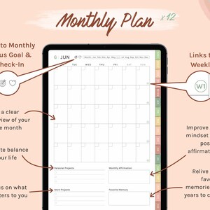 Digital Goal Planner in Summer Forest Theme Undated Goal-setting ...
