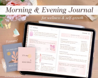 Morning and Evening Journal by The Kind Goal | Digital Journal for GoodNotes & Notability on iPads