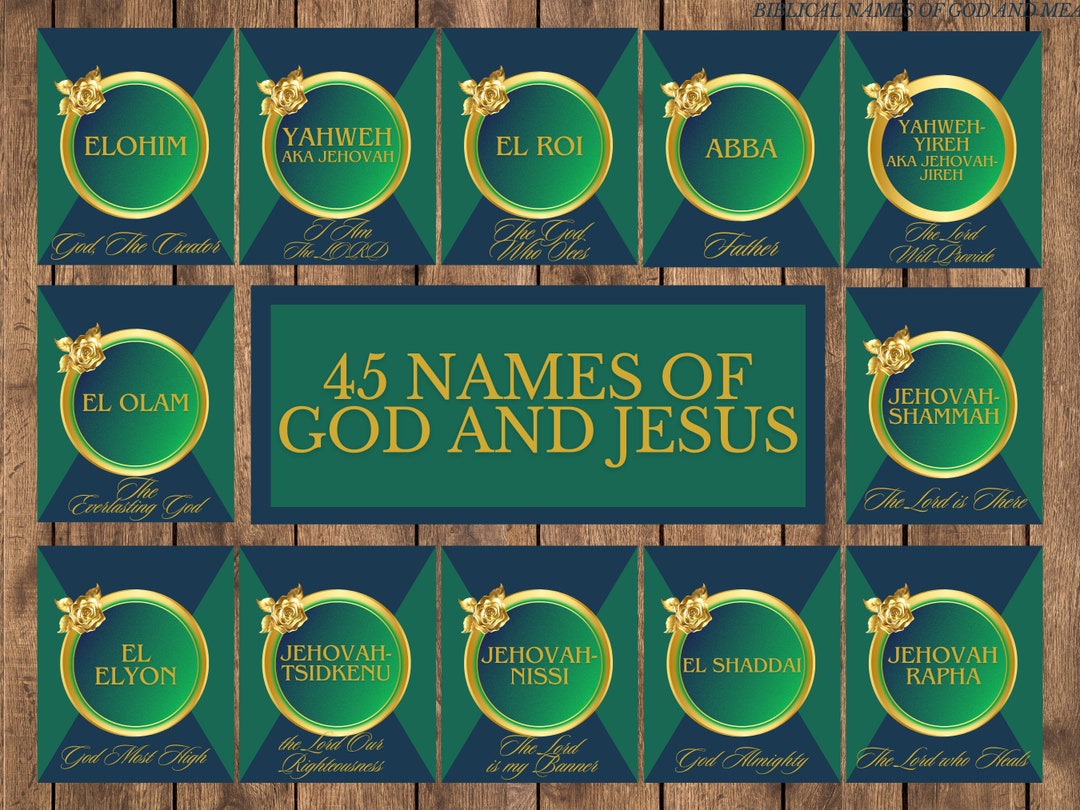 Names of God Printable Affirmations, Faith-based Printables, Bible ...