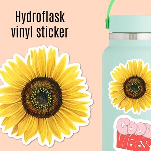 sunflower hydro flask sticker