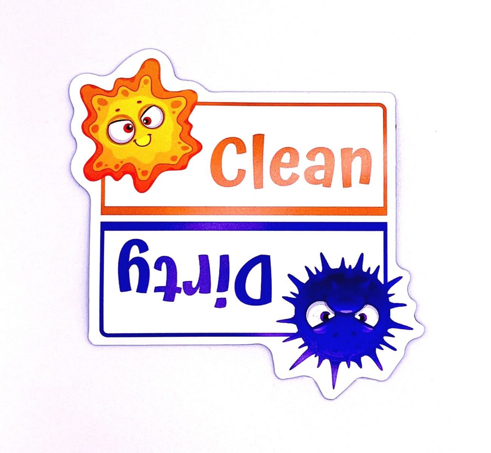 Clean Dirty Dishwasher Flip Funny Cute Dishwasher Die Etsy