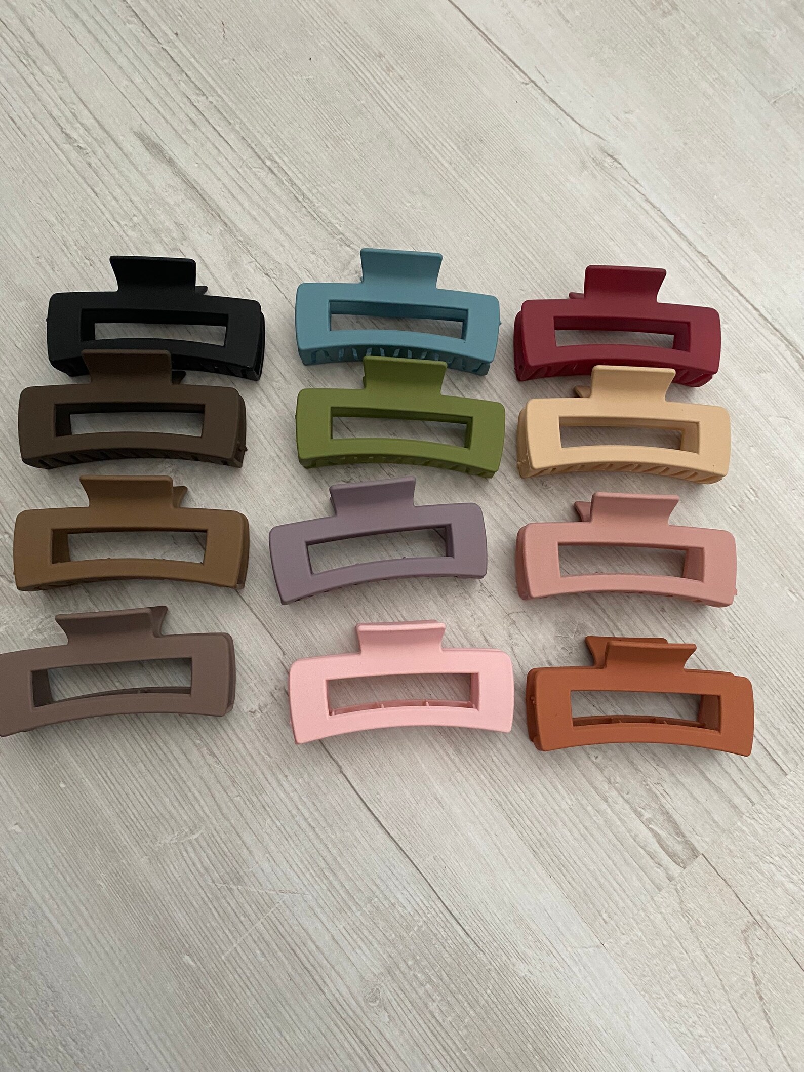 Hair claw / Luxury square matt hair claw clip / hair barrette Etsy