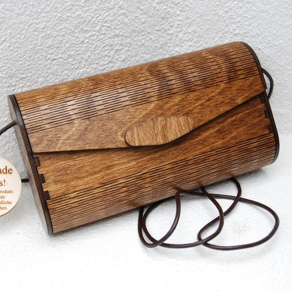 Handtasche aus Holz, Holztasche, Damen Handtasche, Umhängetasche für Frauen, Clutch für Sie, Abendhandtasche, Trachtenhandtasche aus Holz