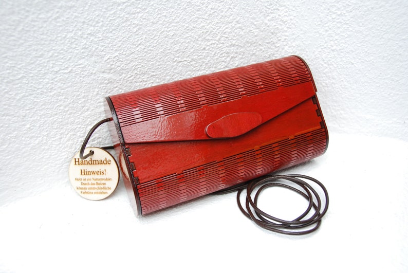 Handtasche aus Holz, Holztasche, Damen Handtasche, Umhängetasche für Frauen, Clutch für Sie, Abendhandtasche, Trachtenhandtasche aus Holz Bild 8