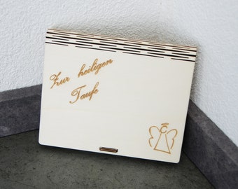 Personaliserte Holzbox, Holzbox mit Namen, Geschenkbox personalisieren, Aufbewahrungsbox, Geschenk zur Taufe, Kommunion, Firmung, Hochzeit