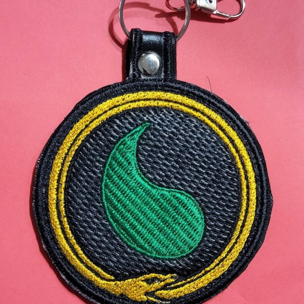 Great Serpent and Flame of Tar Valon (multiple versions available) Wheel of Time inspired keychain