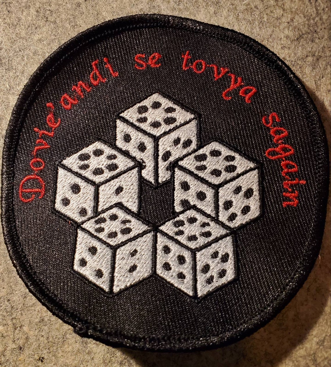 Wheel of Time inspired Patch. Mat's Dice with Etsy