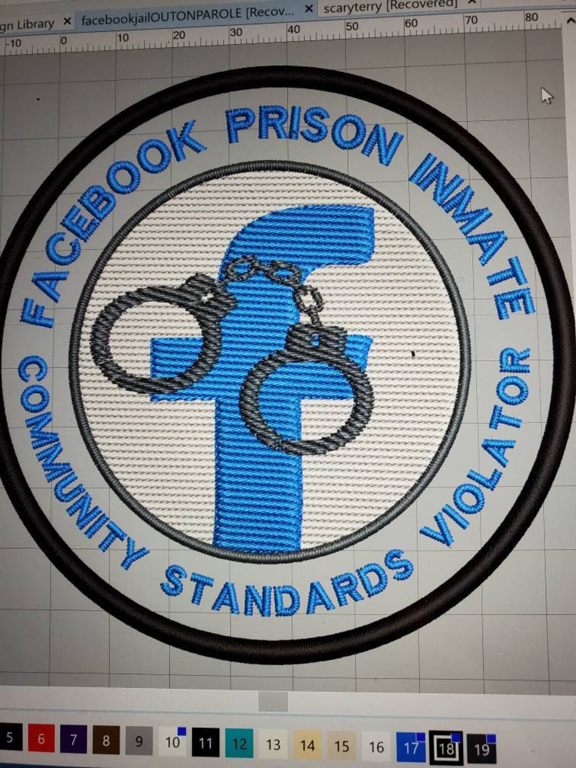 Facebook Jail 4 inch embroidery patch multiple designs | Etsy