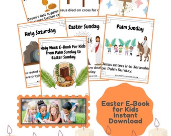 Holy Week E-Book For Kids, Easter E-Book For Kids, Holy Week Story For Kids, Instant Download Holy Week Story, Digital Holy Week Bible Story