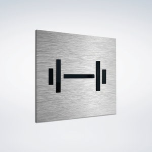 Enseignes pour salle de sport à domicile - Enseigne pour salle de musculation - Plaques pour centre de fitness - Signalisation pour gymnases - Décoration en métal