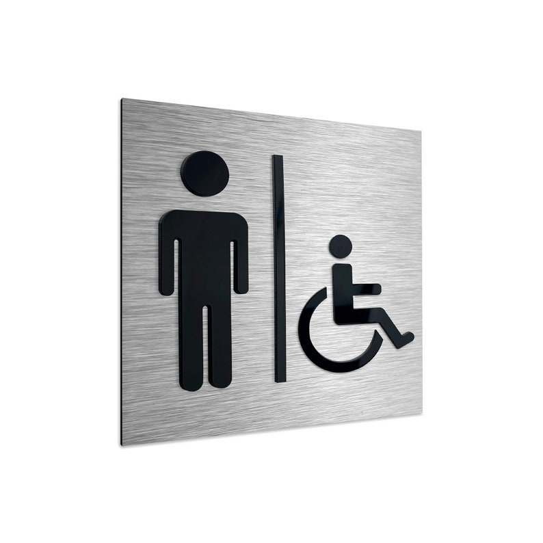 Men Bathroom Signage Mens Restroom Sign Handicap Signs Etsy