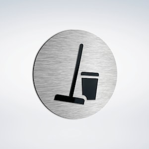 Door Signs For Utility room - Hotel Room Cleaning Sign - Laundry Signage - Metal Office Metal Plate - Clean Plaques