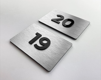 Zimmerzahlen Schilder - Wohnung Türzahlen - Hotelschild - Hotel Beschilderung - Hotels Schild - Metallzahlen Beschilderung - Türschild