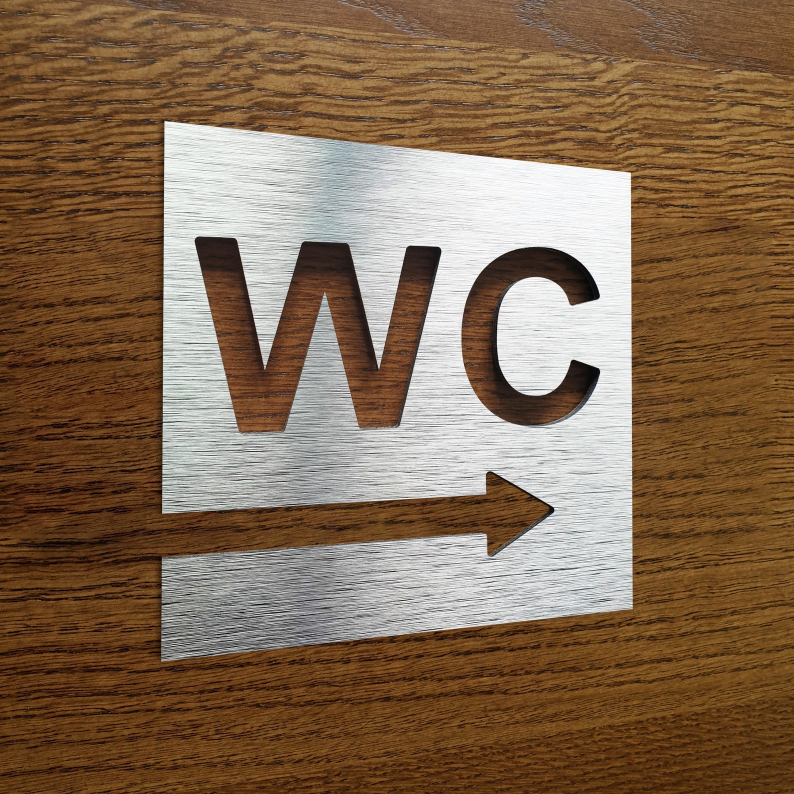 WC Directional Way Sign Toilet Arrow Direction Door Wall Etsy