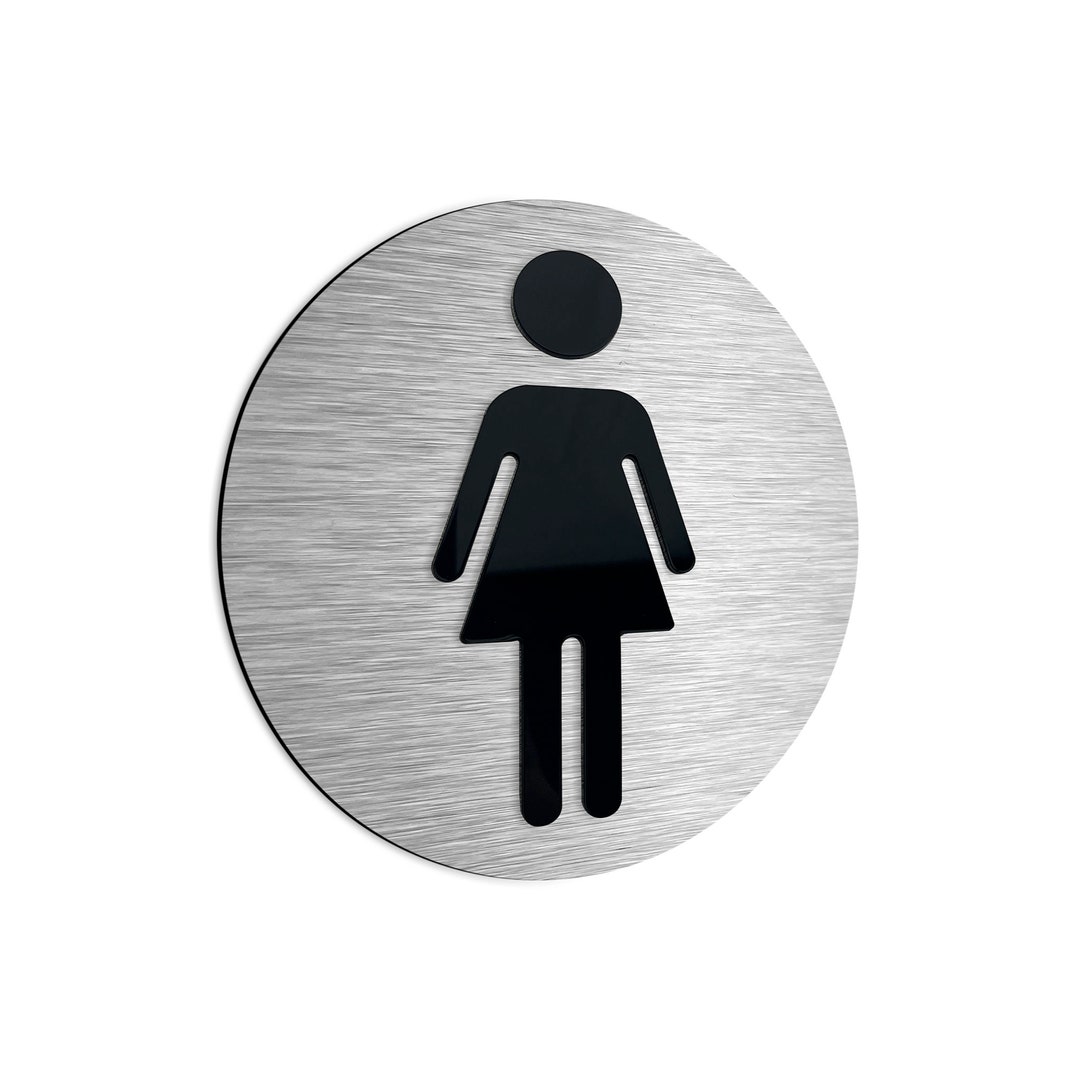 Ladies Toilet Sign Womens Restroom Signs Women’s WC Door Symbol