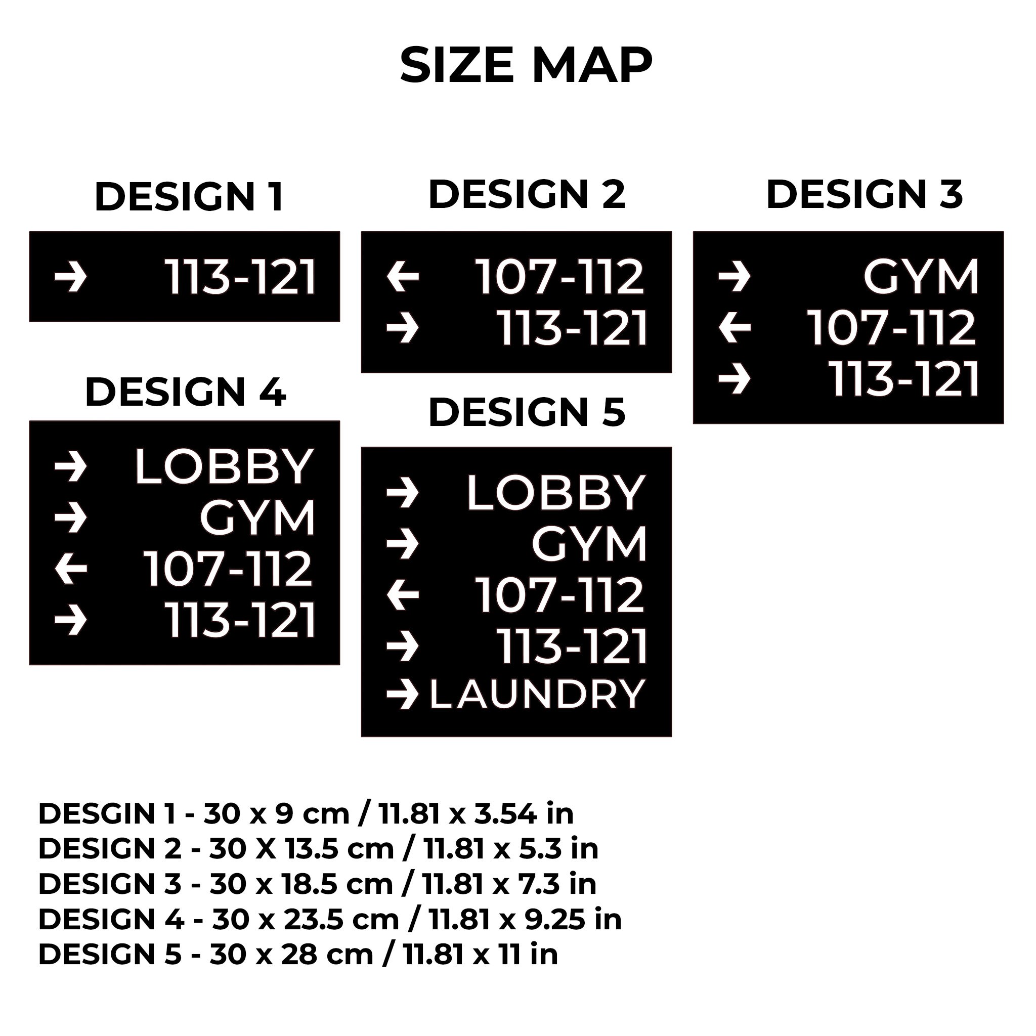 Room Direction Label Custom Directional Sign. Hotel Room Directional Signs, Wayfinding Signs ...