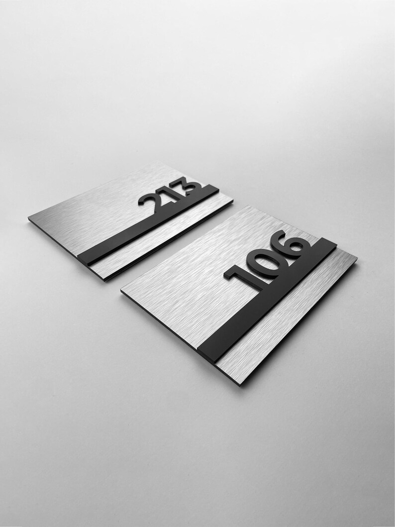 Number Display Sign Modern Room Number Sign - Suite Door Signage - Hotel Room Signs - Etsy