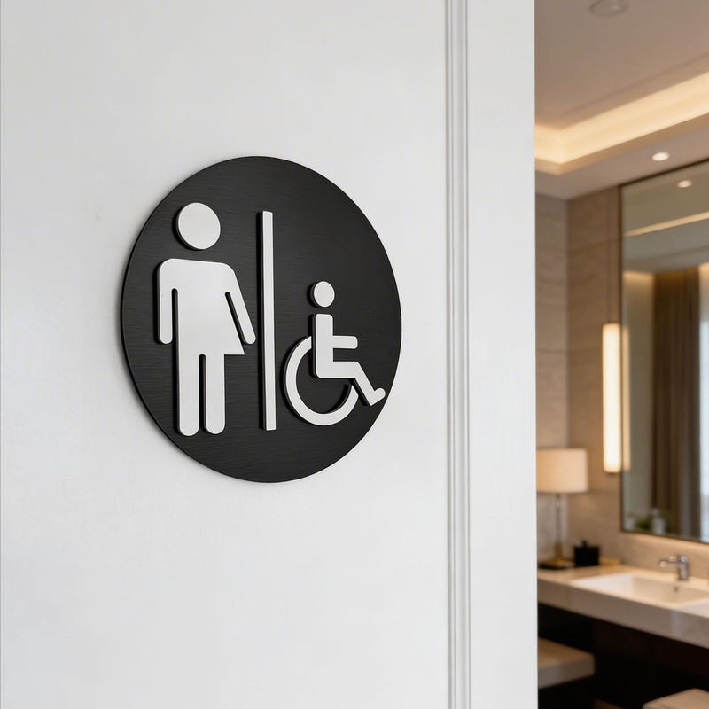 Inclusive Toilet Sign - Etsy UK
